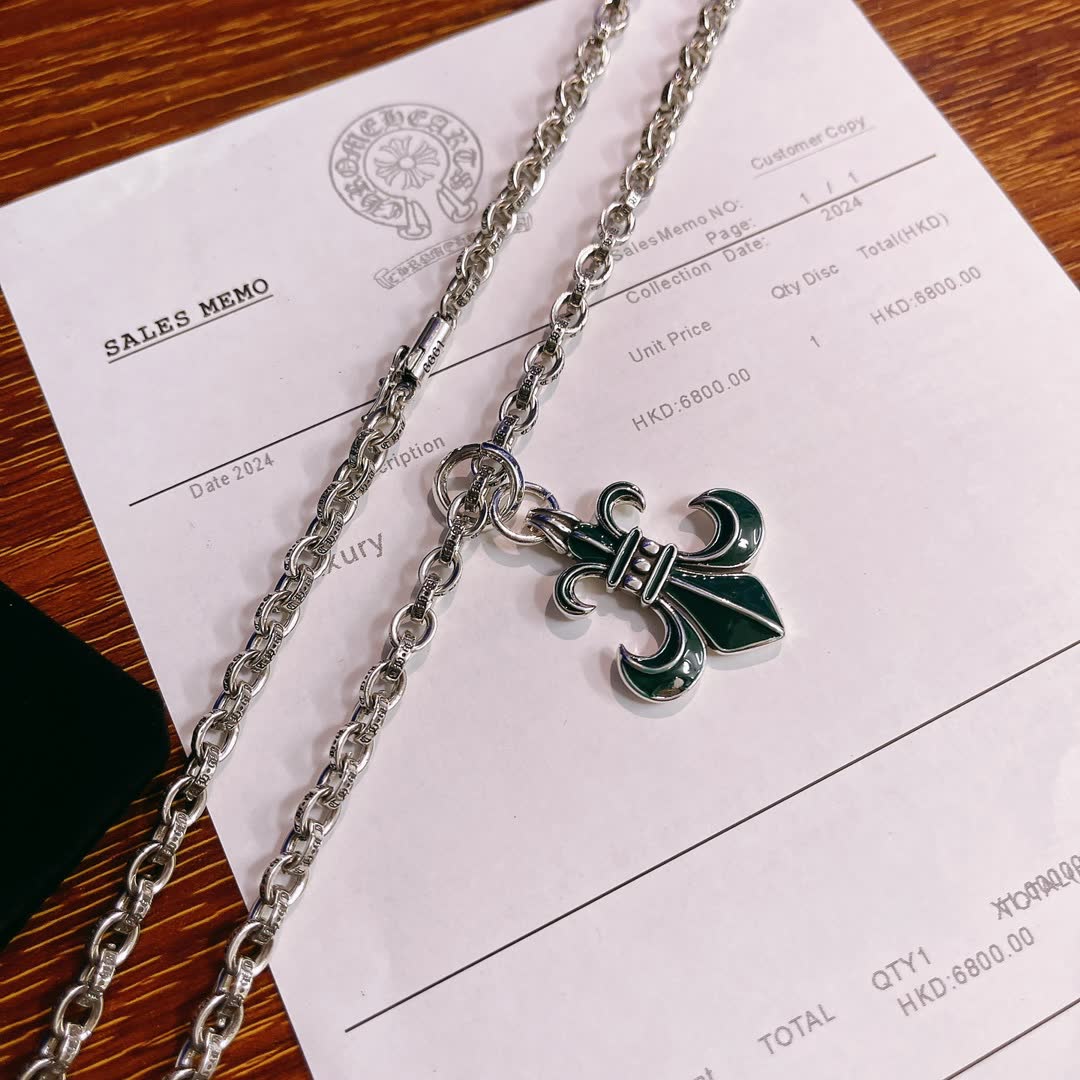 Chrome Hearts Fleur-de-lis Pendant Necklace